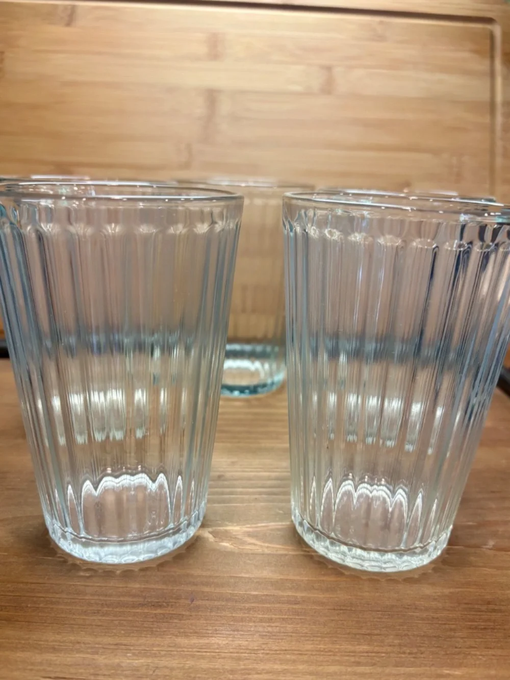 IKEA clear ribbed